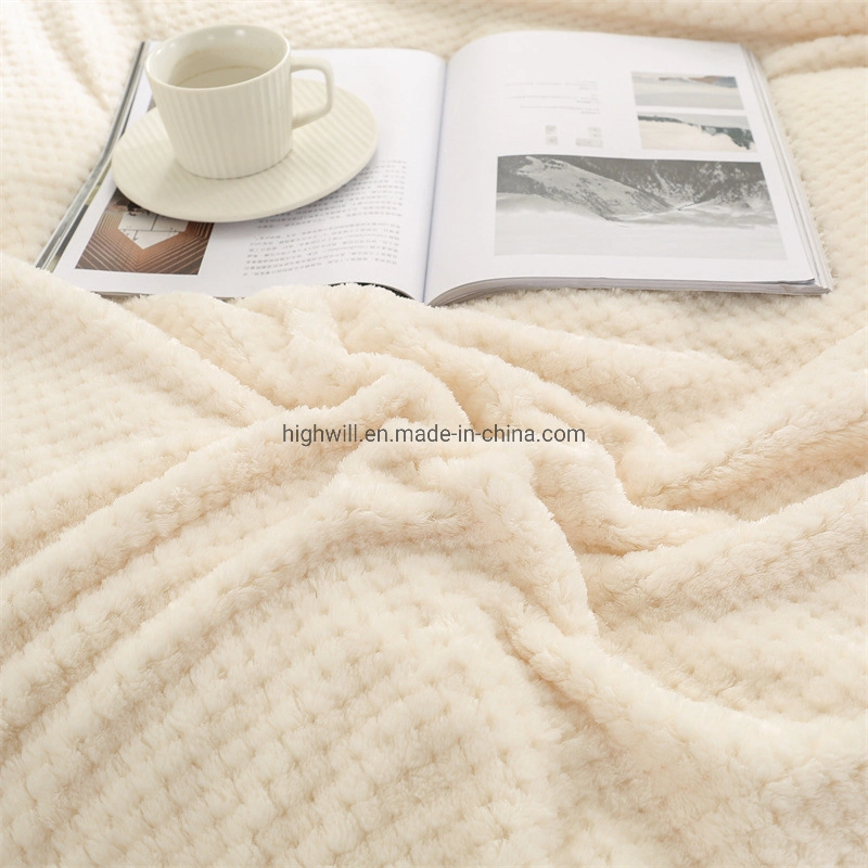 Sherpa Blanket Polyester Fabric with Size 150cmx 200cm Bedding for Winter Wholesale Textile Gift Packing